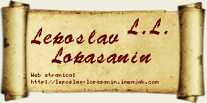 Leposlav Lopašanin vizit kartica